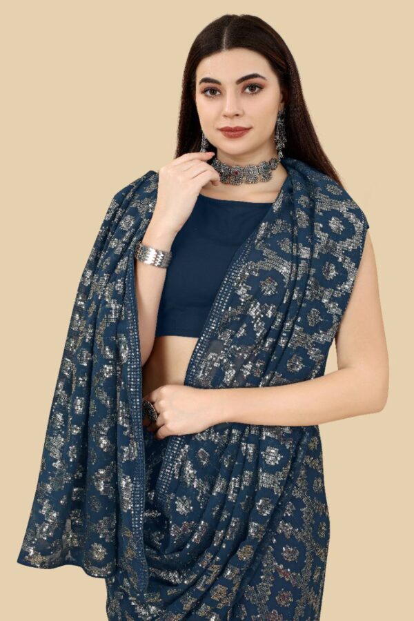 Blue Online Saree