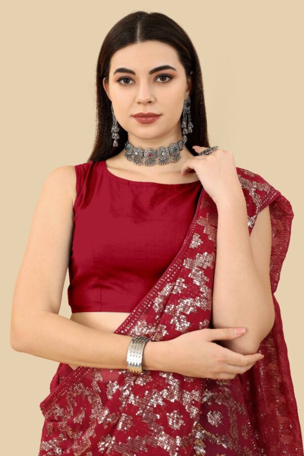 Maroon Fancy Saree