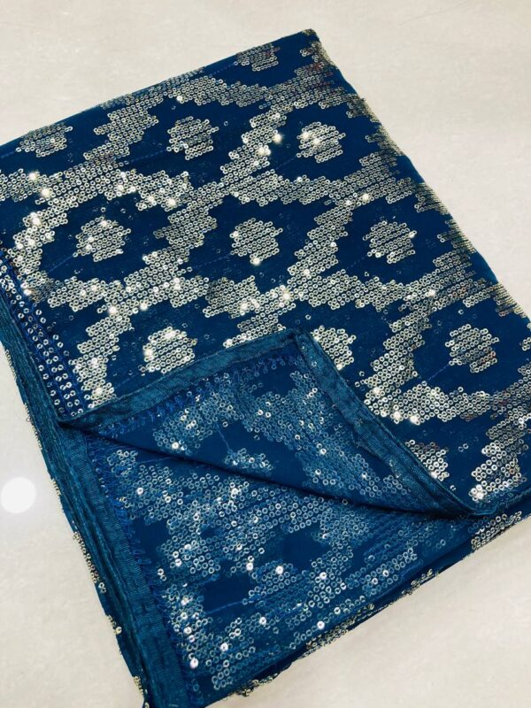 Blue Ready Made Saree