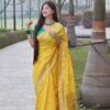 Designer Yellow Wedding Saree