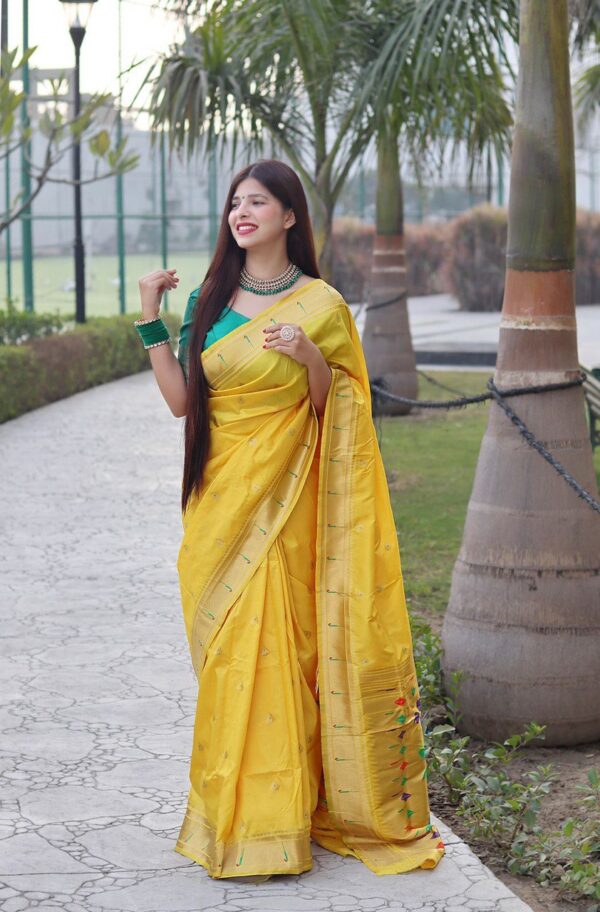 Designer Yellow Wedding Saree