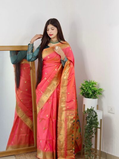 Designer Pink Wedding Saree