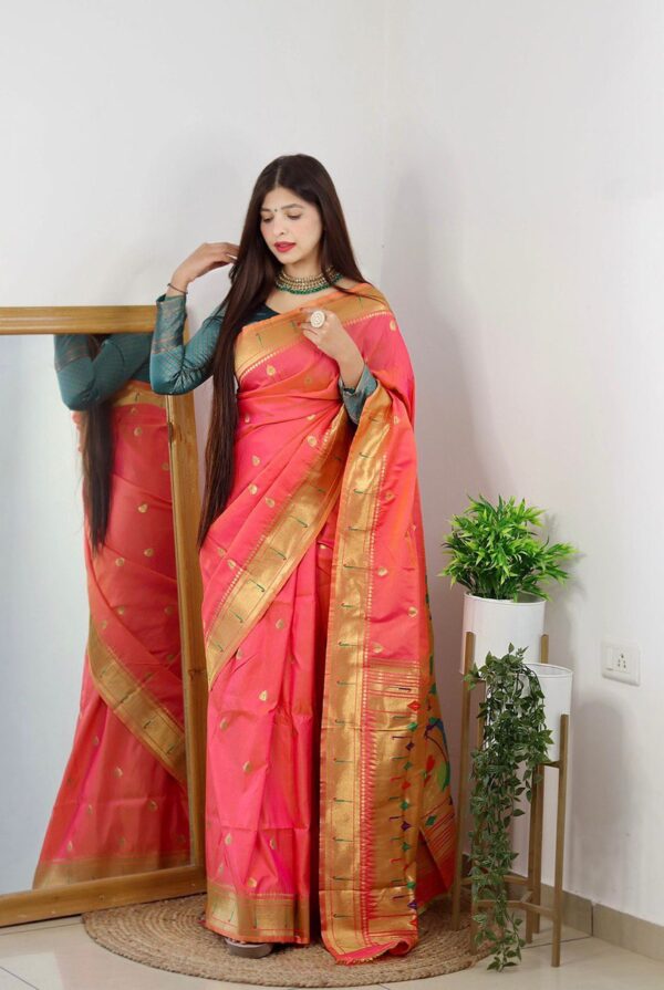 Designer Pink Wedding Saree