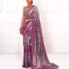 Wine Colour Stylish Saree