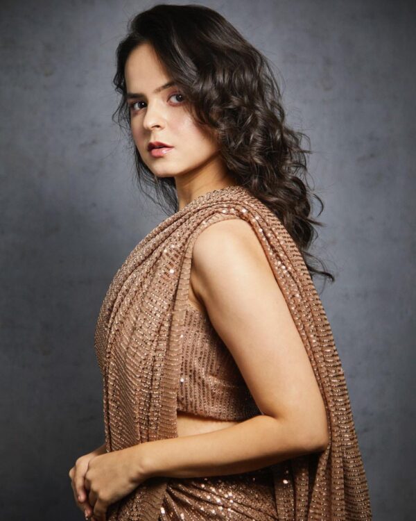 Sequence Stylish Brown sarees