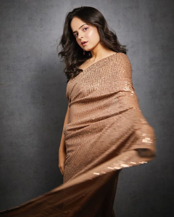 Sequence Stylish Brown sarees