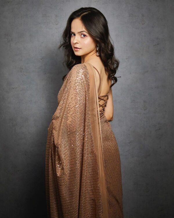 Sequence Stylish Brown sarees