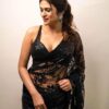 Black Saree with Fancy Sequence Work