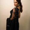 Black Saree with Fancy Sequence Work