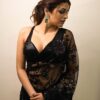 Black Saree with Fancy Sequence Work