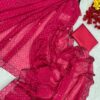 Sequence Work Pink Saree with Lace Border