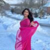 Bollywood Party Sequence Pink Saree