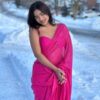 Bollywood Party Sequence Pink Saree
