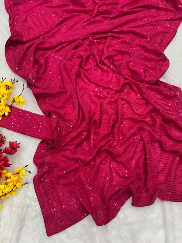 Bollywood Party Sequence Pink Saree