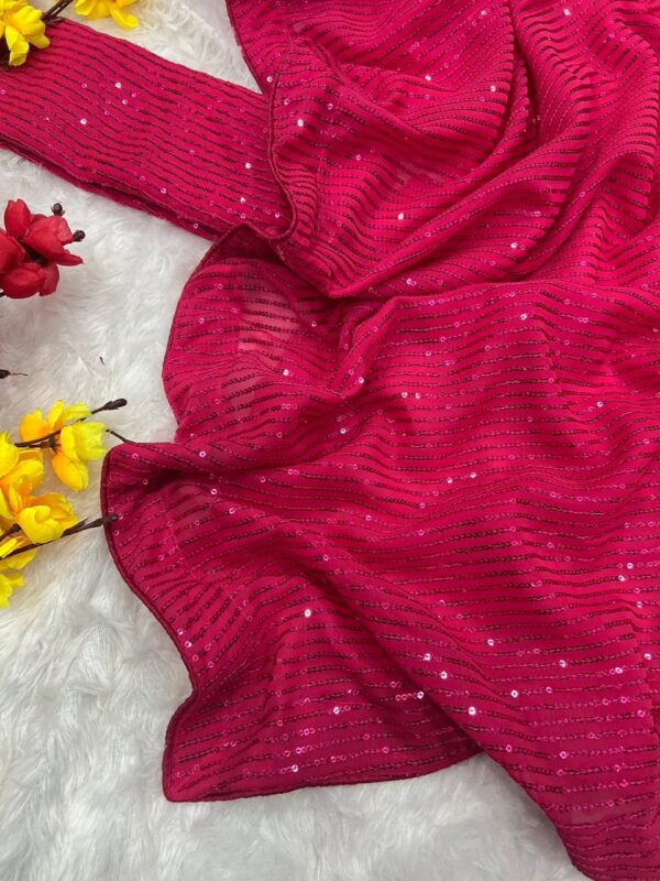 Bollywood Party Sequence Pink Saree