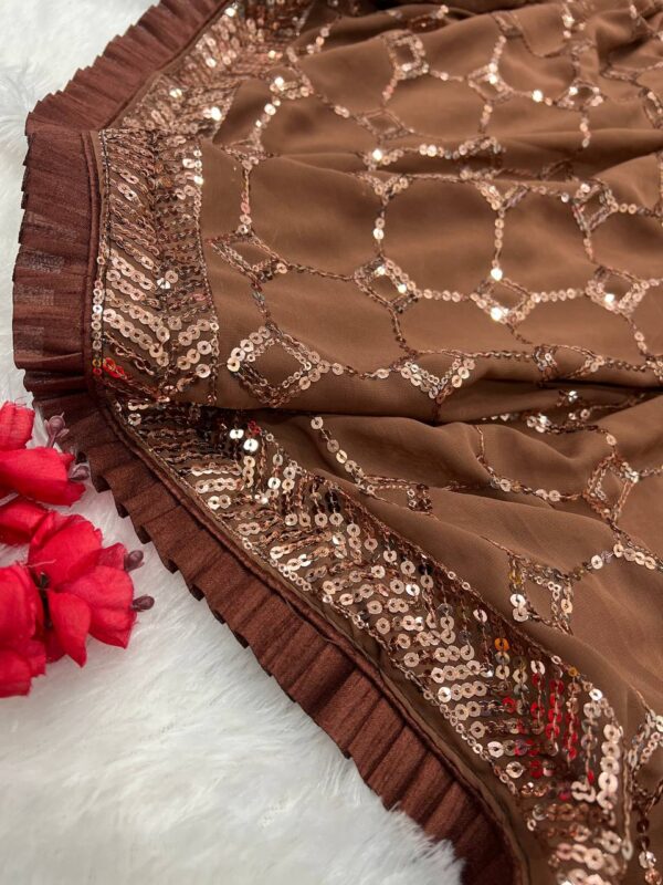 Brown Saree