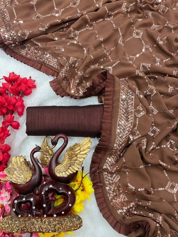 Brown Saree