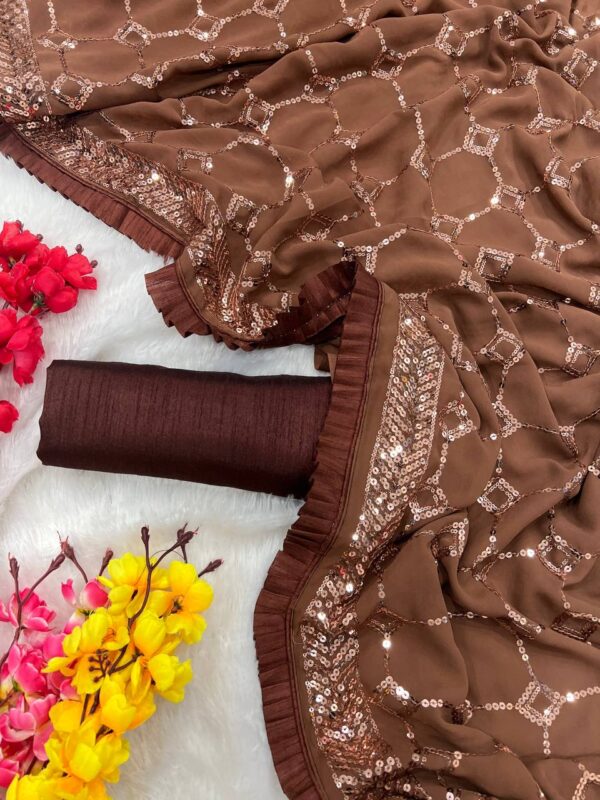 Brown Saree