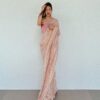 Sequence Embroider Work White Saree