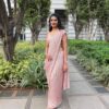Sequence Pink Saree with Fancy Blouse