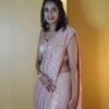 Sequence Pink Saree with Fancy Blouse
