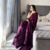 Wedding Sequence Work Purple Saree