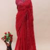 Red Designer Saree