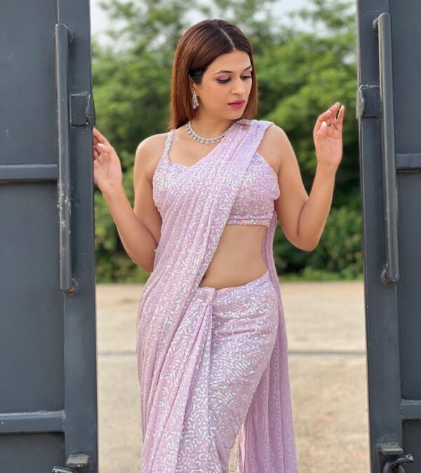 purple Saree