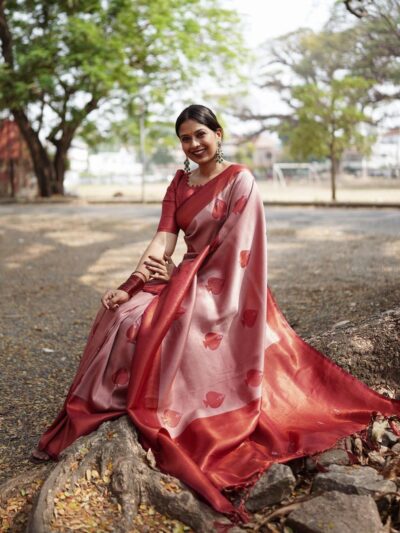 Wedding Silk Designer Pink Saree