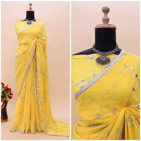 Yellow Bollywood Saree