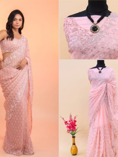 Pink Fancy Saree