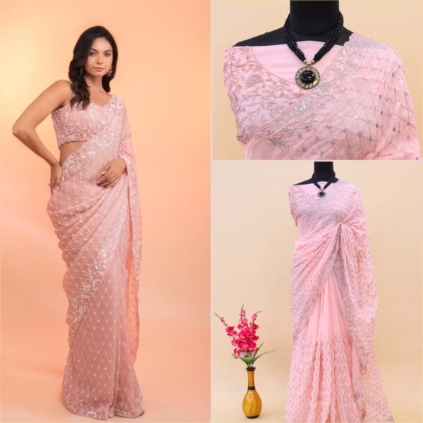 Pink Fancy Saree
