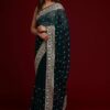 Buy Designer Mirror Work Embroidery Saree