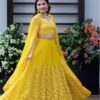 Haldi Function Embroidery Work Lehngha Choli