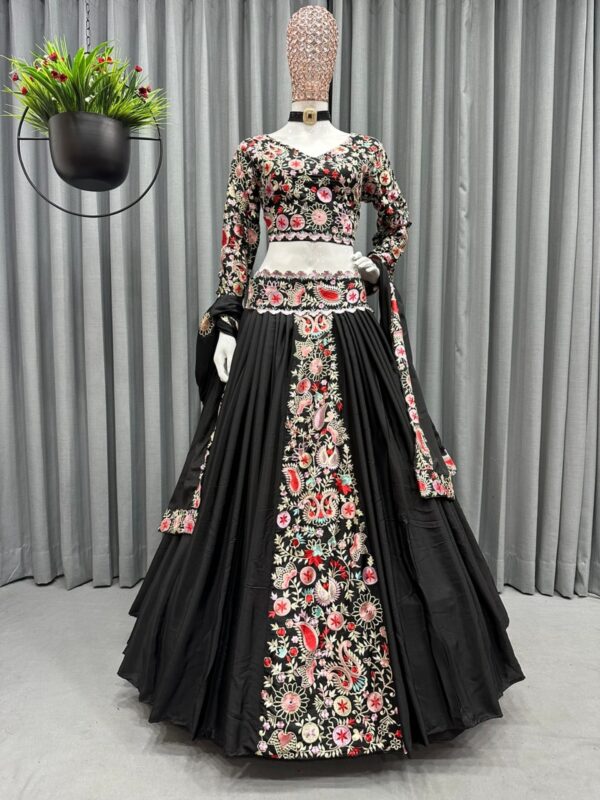 Black Lehenga Choli With heavy Work