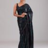 Black Stylish Designer Red Saree