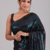 Black Stylish Designer Red Saree