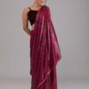 Black Stylish Designer Red Saree