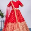 Silk Function Wear Red Lehenga Choli