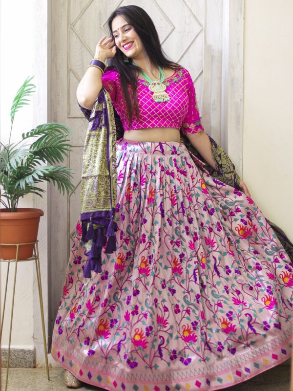 Wedding Function wear Chaniya Choli in Pink