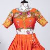 Orange Jacquard Silk Lehenga online