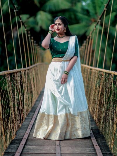 Silk Traditional Look White Chaniya Choli