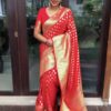 Wedding Designer Silk Red Saree