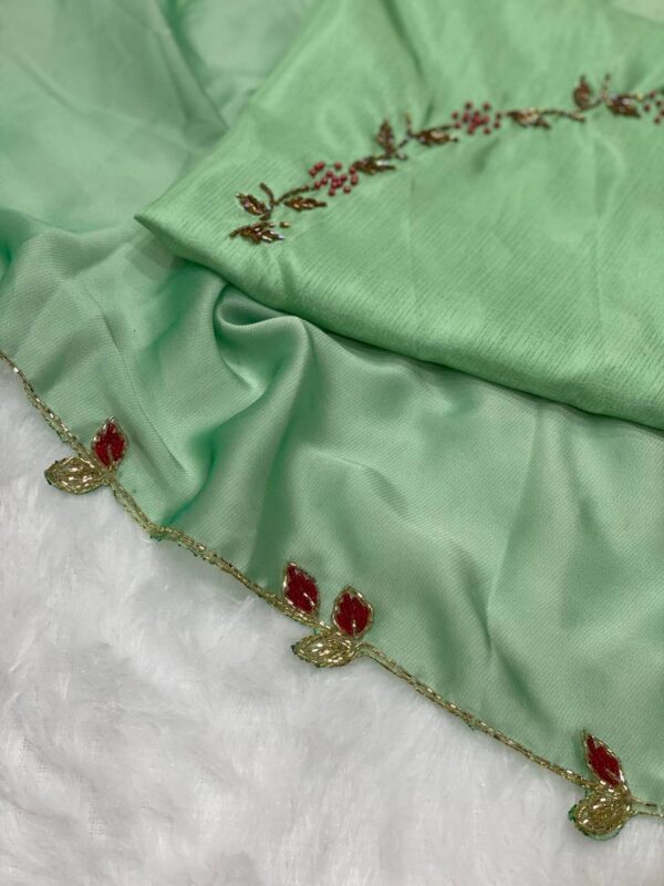 Wedding Silk Work Multi Color Saree