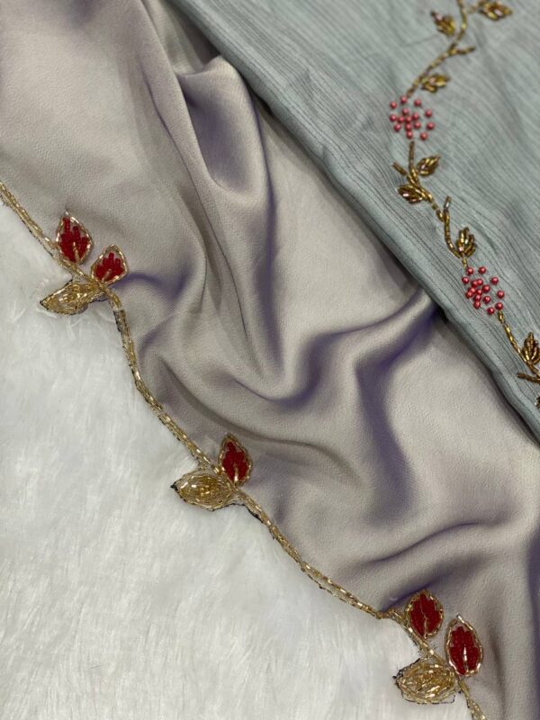 Wedding Silk Work Multi Color Saree