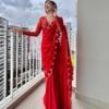 Heavy Work Royal Look Silk Red Saree