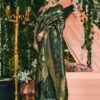 Wedding Banarasi Green Saree