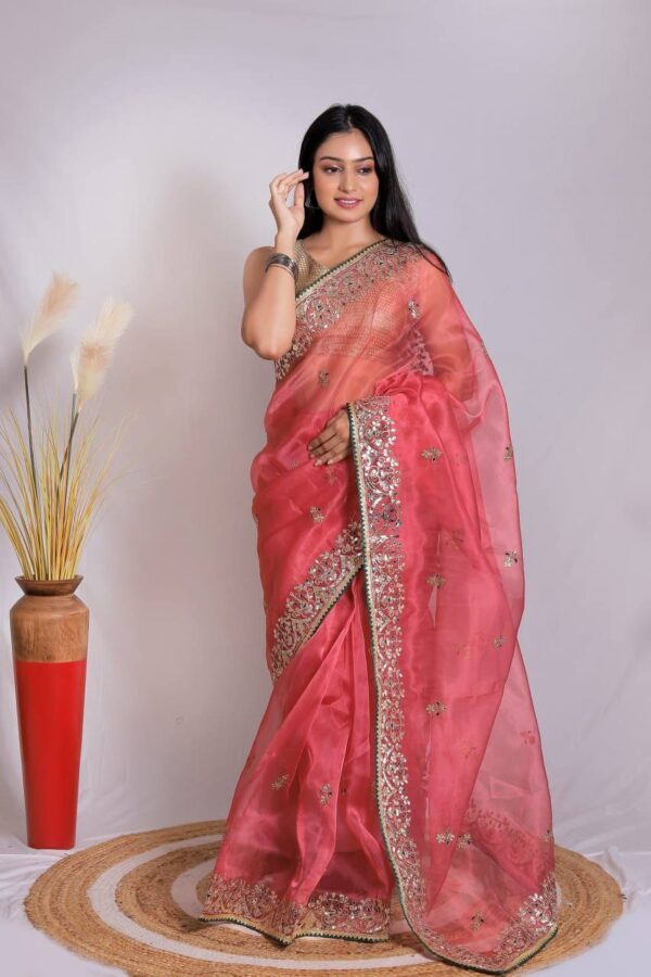 Pink Saree