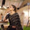 Fancy Party Sequence Black Saree