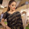 Fancy Party Sequence Black Saree